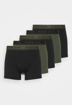 Pier One 5 PACK - Panties - Black/khaki -Pier One 00955010cec94d048deaec05ec199c27 2