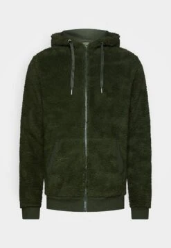 Pier One BORG ZIP-UP JACKET - Fleecejacke - Dark Green -Pier One 067adbe3faa7458ba7e980a0b8da5bd4 1