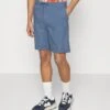 Pier One LINEN BLEND DRAWCORD SHORTS - Shorts - Blue -Pier One 3ed7af71cb3f4deeb750cc63959c017b