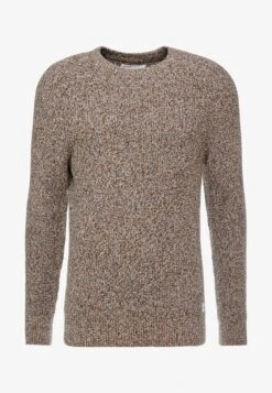 Pier One MULTICOLOUR HALF CARDIGAN JUMPER - Strickpullover - Mottled Dark Yellow -Pier One 43d052bb50e448ea97efd06449ca54d1