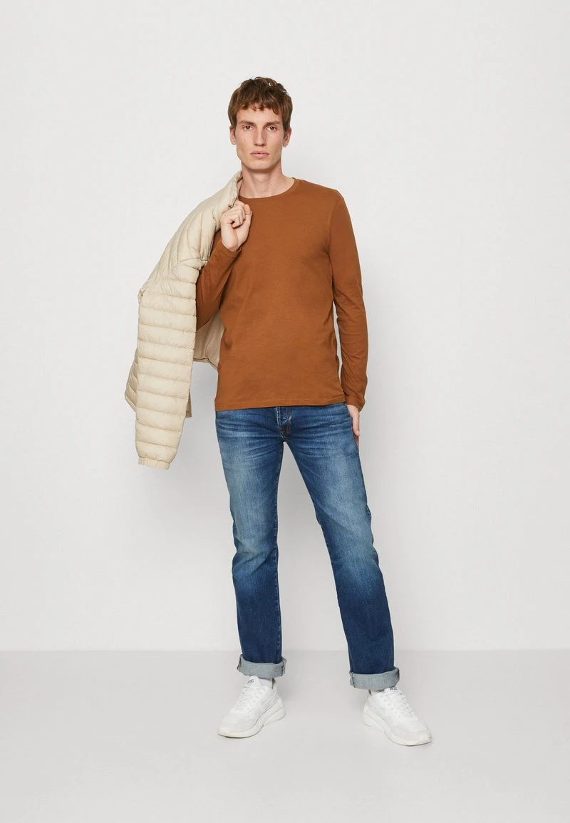 Pier One 5 PACK - Langarmshirt - Blue/off-white/light Brown 3 Pier One 5 PACK - Langarmshirt - Blue/off-white/light Brown