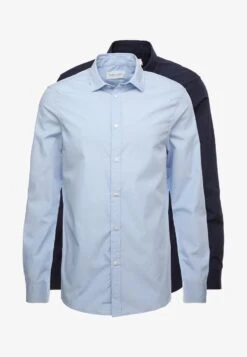 Pier One 2 PACK - Businesshemd - Light Blue/dark Blue -Pier One 813ad76744ab42bcb5aac84160d3aeb6