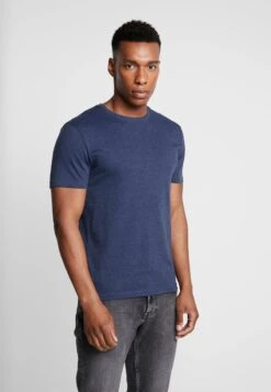 Pier One T-Shirt Basic - Mottled Bordeaux/white -Pier One 879f969b2cfc4ca0b00bb197bee67f46