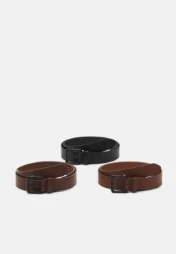 Pier One 3 PACK UNISEX - Gürtel - Black/brown /cognac -Pier One 88ed98c354f84bff9b43540293b418f9 2