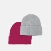 Pier One UNISEX 2 PACK - Mütze - Red/grey -Pier One 974eebccedc348d4971691706216c905