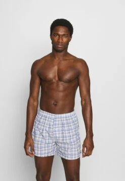 Pier One 5 PACK - Boxershorts - Light Blue/white -Pier One 99a4bd53733c43c3a89af2e6271e1a81
