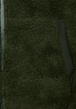 Pier One BORG ZIP-UP JACKET - Fleecejacke - Dark Green -Pier One b36b213309db429a9a051cbae9dee2b1
