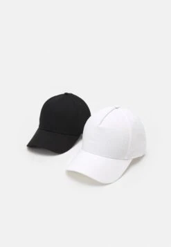 Pier One UNISEX 2 PACK - Cap - Black/white -Pier One c81afa5f2a2041ba9384bf535a217551 1