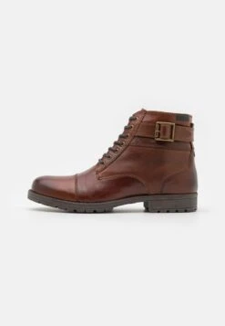 Pier One LEATHER - Schnürstiefelette - Brown