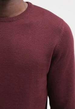 Pier One BASIC CREWNECK - Strickpullover - Bordeaux -Pier One d715837f4bae40fc8cff240ff173ecfa