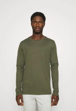 Pier One 2 PACK - Langarmshirt - Olive/dark Blue -Pier One fbf130aeedee491594c388dc1fd3399d